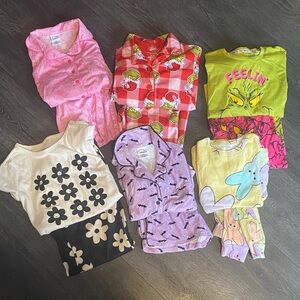 Set of 6 Girls Pajamas